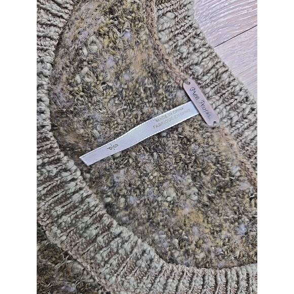 Free People FP Women's S Moss Green Loose Knit Sweater Boho Acrylic Wool Blend - Picture 5 of 10